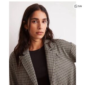 Madewell|  Olive 🫒 Houndstooth Women's Blazer size M